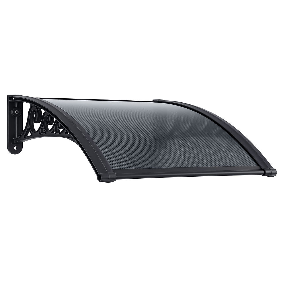 Instahut Window Awning Drainage 0.6mx0.6m Outdoor Grey
