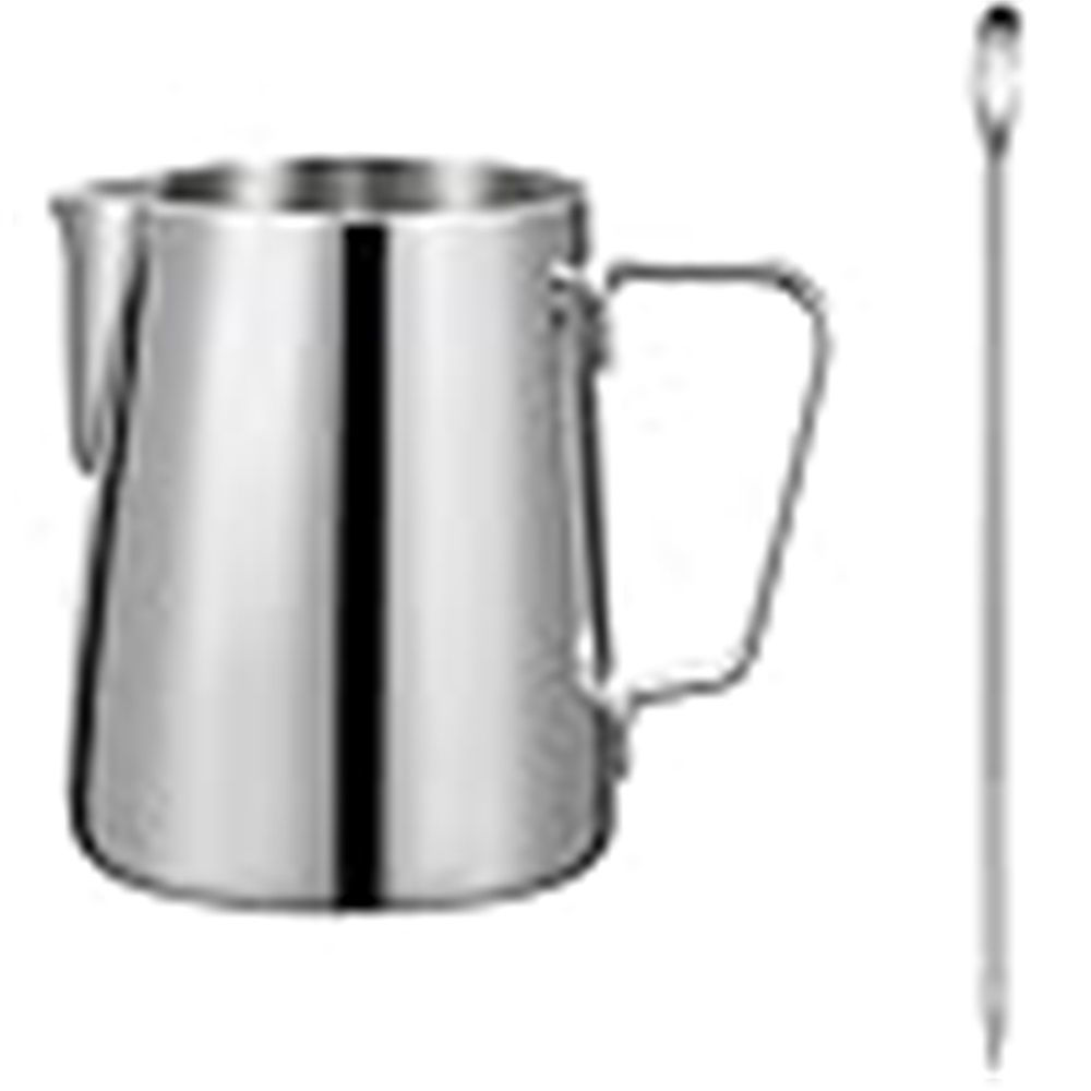Milk Frothing Pitcher, Thicker Version 350ml 12oz Steaming Pitchers Stainless St