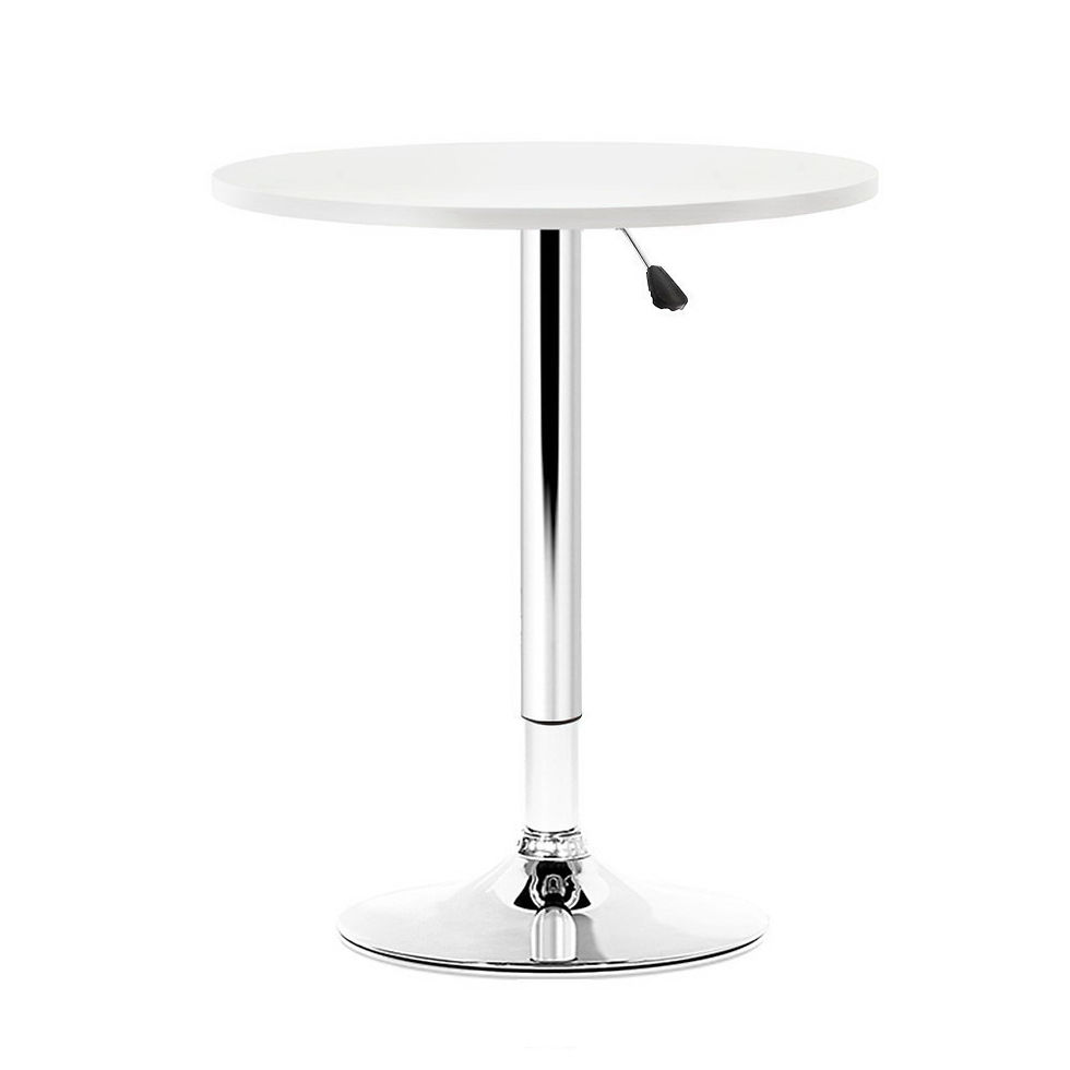 Artiss Bar Table Gas Lift Round White