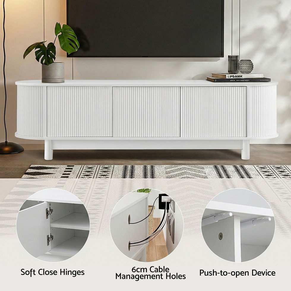 Thumbnail: Artiss TV Unit Entertainment Unit Storage Cabinet 160cm White – alternate product view 7