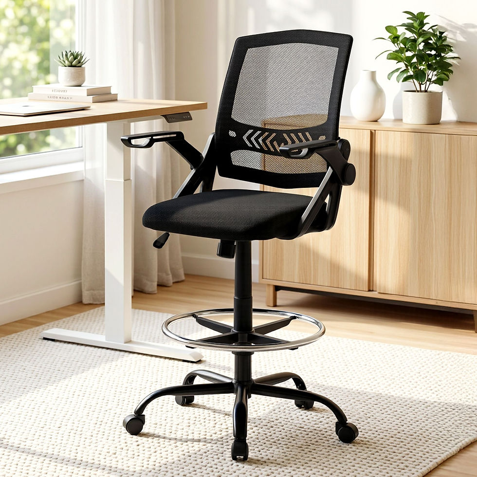 Thumbnail: Artiss Office Chair Drafting Stool Mesh Chairs Black – alternate product view 10