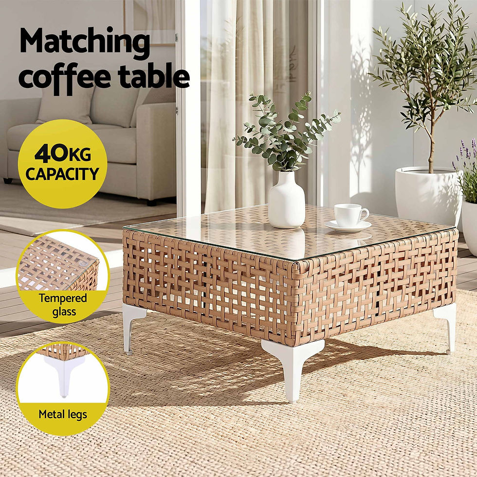 Thumbnail: Gardeon 6 Seater Outdoor Sofa Set 7PCS Table Chair Set Garden Rattan Patio – alternate product view 6