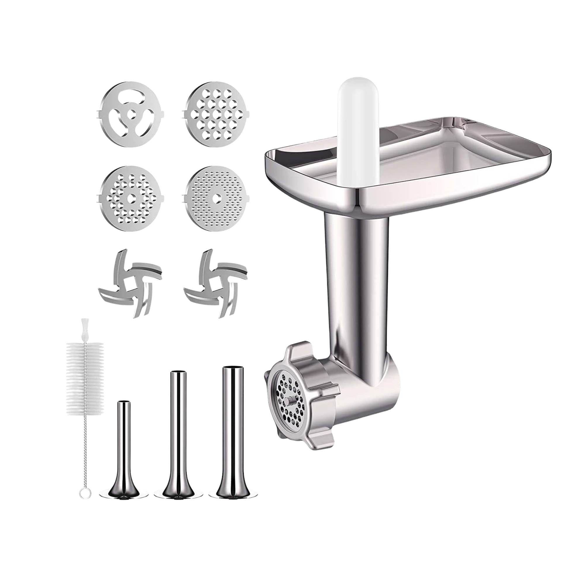 Kitchee Meat Food Grinder Sausage Attachment - Compatible with KitchenAid Mixers
