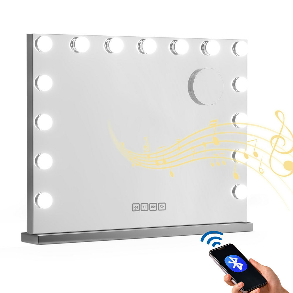 Embellir Bluetooth Makeup Mirror 58x46cm Hollywood Vanity with LED Light Wall - product image