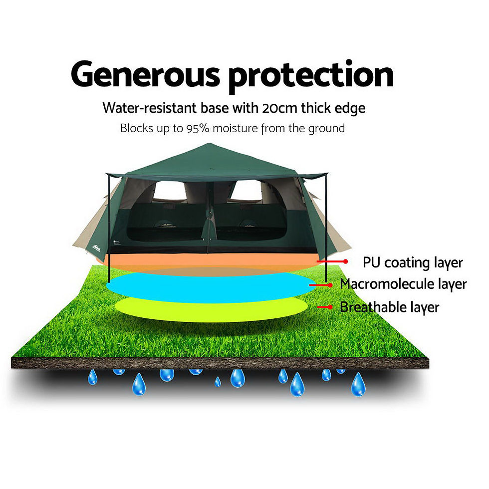 Thumbnail: Weisshorn Instant Up Camping Tent 8 Person Pop up Tents Family Hiking Dome Camp – alternate product view 5