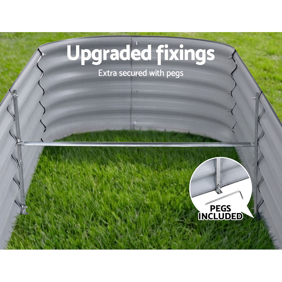 Thumbnail: Green Fingers Garden Bed 240X80X42cm Oval Planter Box Raised Container – alternate product view 4