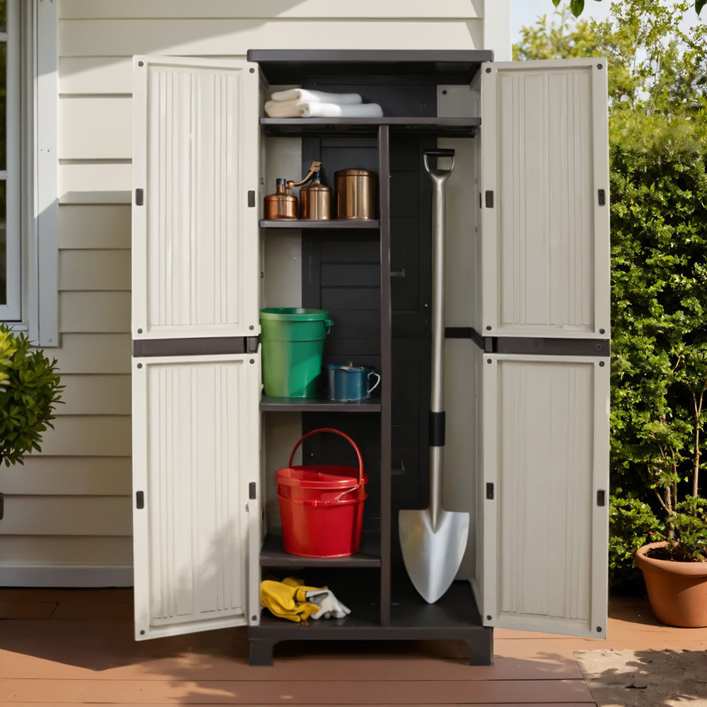 Gardeon Outdoor Storage Cabinet Box 173cm Lockable Cupboard Sheds Garage