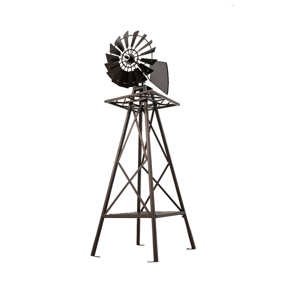 Garden Windmill 120cm Metal Ornaments Outdoor Decor Ornamental Wind Mill - product image