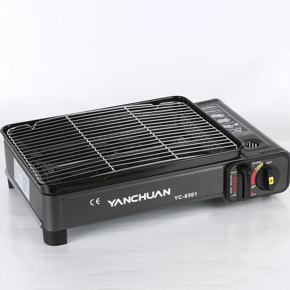 Portable Gas Stove Burner Butane BBQ Camping Gas Cooker With Non Stick Plate