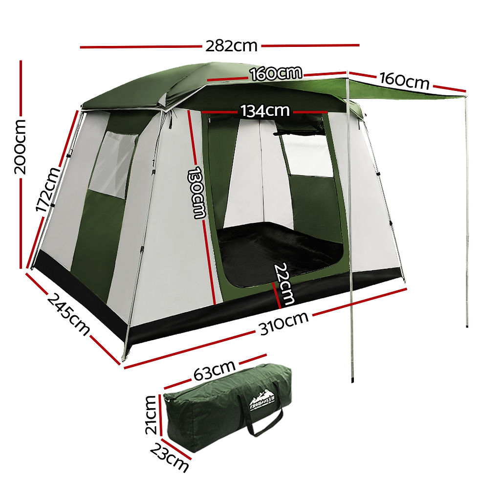 Weisshorn Family Camping Tent 6 Person Hiking Beach Tents Dome Shelter – alternate product view 2