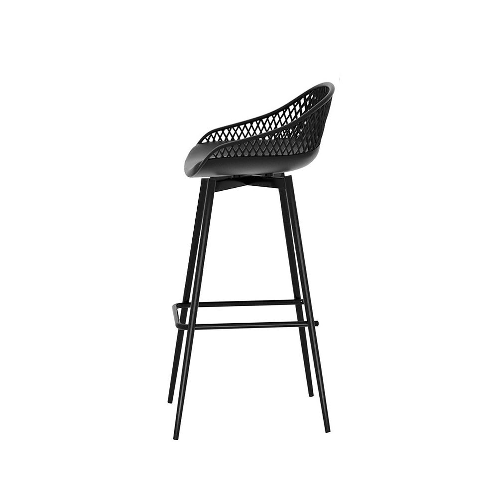 Thumbnail: Gardeon 4x Outdoor Bar Stools Plastic Black – alternate product view 4