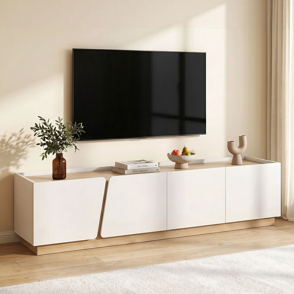 Artiss 180cm TV Unit Storage Cabinet Living Room Grayish white & Walnut