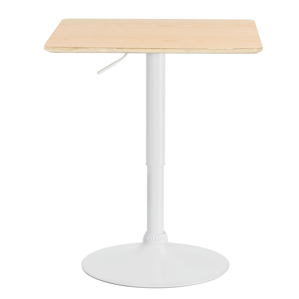 Artiss Bar Table Swivel Base Gas Lift Counter Dining Table 60CM Square Pine – alternate product view 2