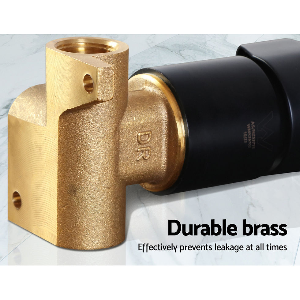 Thumbnail: Cefito Shower Mixer Tap Wall Bath Taps Brass Hot Cold Basin Bathroom Black – alternate product view 5