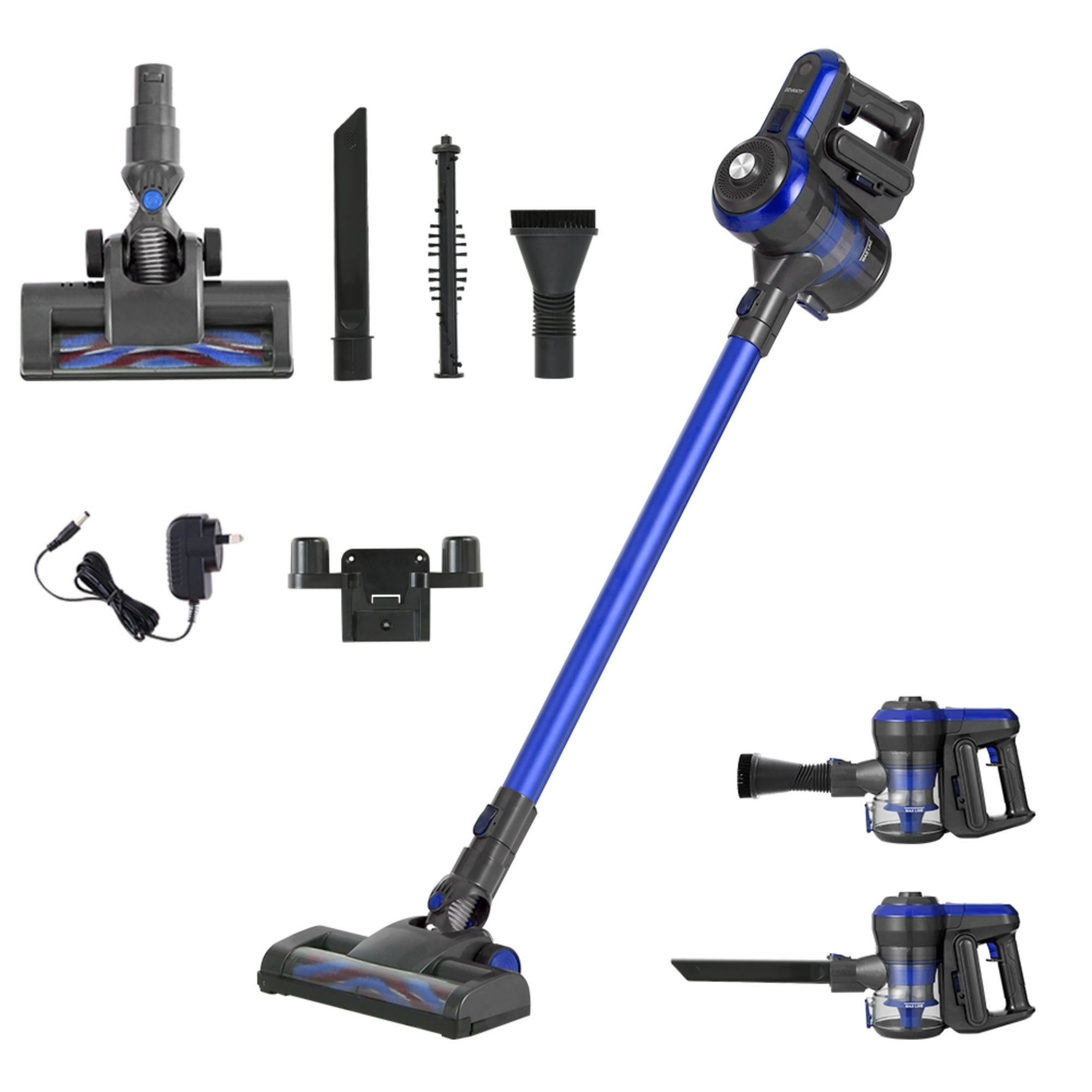 Devanti Stick Vacuum Cleaner Brushless Cordless 250W Blue – product image