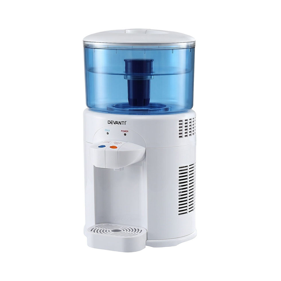 Devanti 5L Bench Top Water Cooler Dispenser with Filter 2 Taps Countertop Water