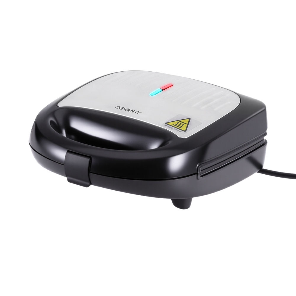 Devanti 3-in-1 Sandwich Press Waffle Maker Panini Press Grill 850W