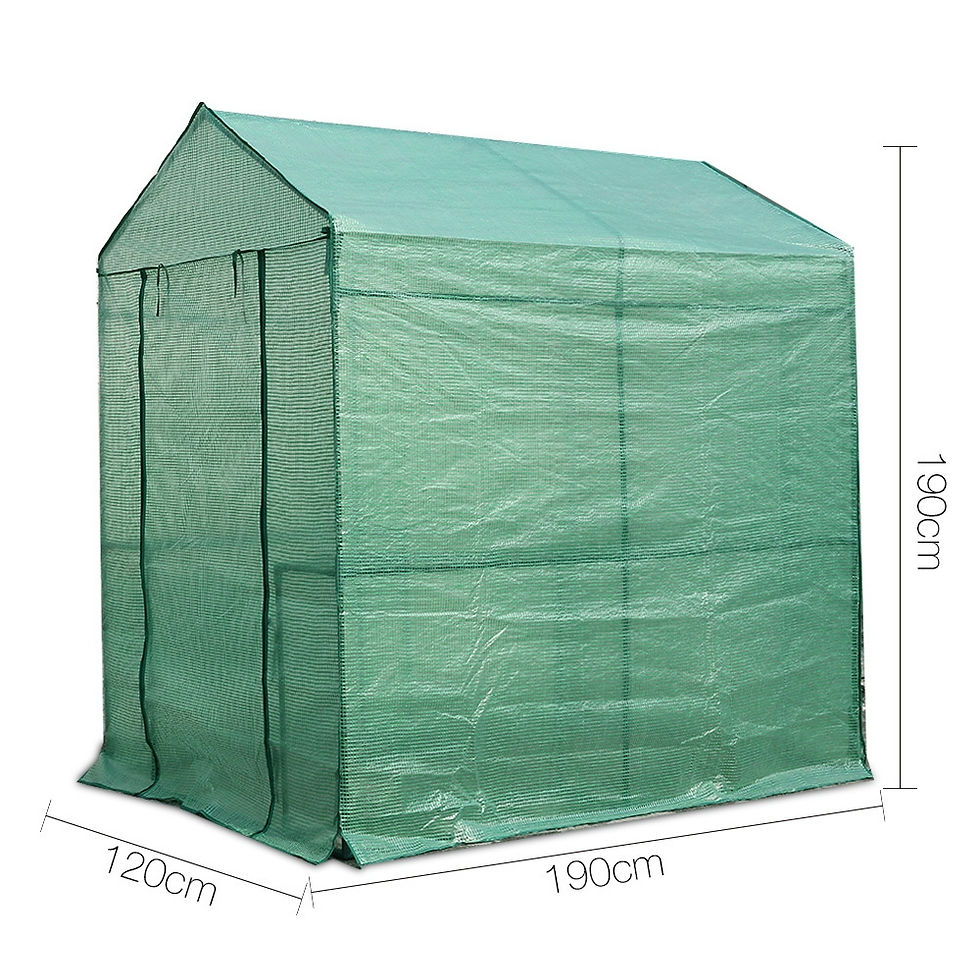 Green Fingers Greenhouse 1.2x1.9x1.9M Walk in Green House Tunnel Plant Garden – alternate product view 2