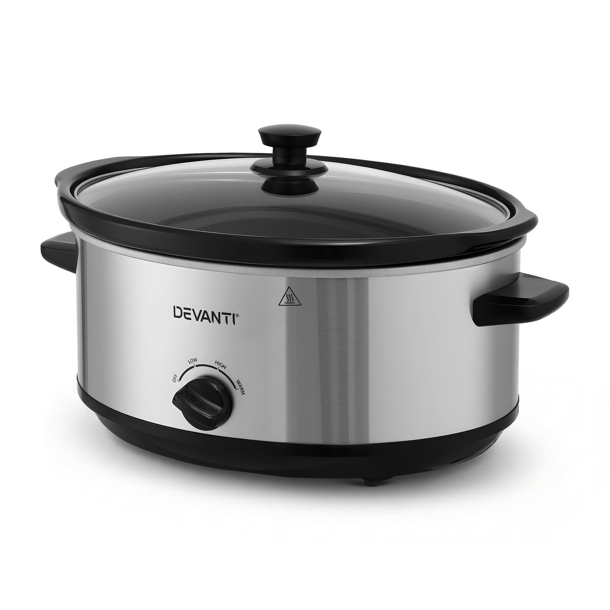 Devanti 6.5L Slow Cooker Electric Multi Cooker with 3 Heat Settings and Keep War