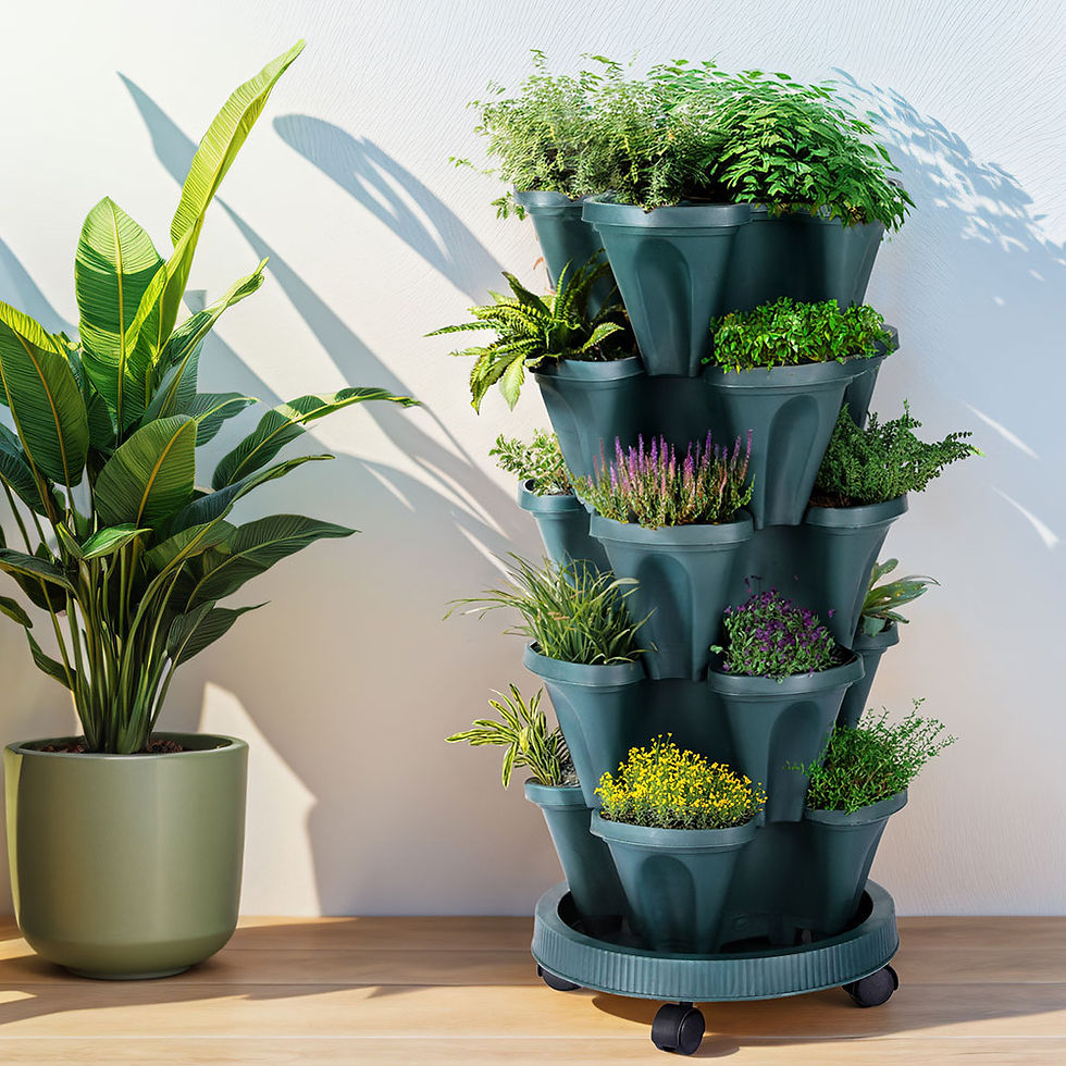 Green Fingers Garden Bed 5 Tier Vertical Garden Strawberry Stackable Planters - product image