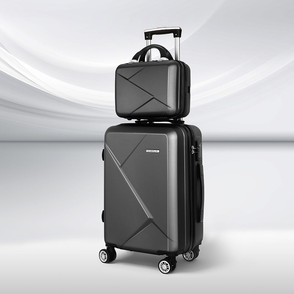 Wanderlite 2Set 20 Inch Luggage Case with 12 Inch Handheld Luggage Box Hard