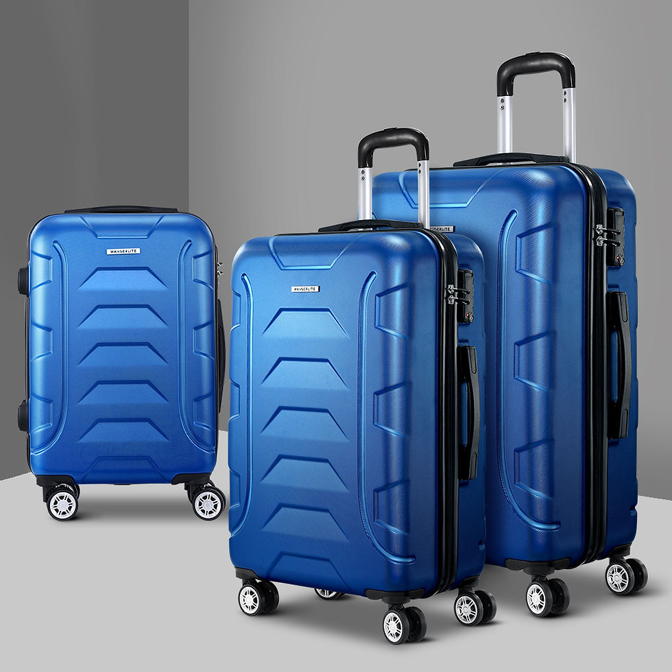 Wanderlite 3Set 20-24-28 Inch Luggage with TSA Lock Spinner Carry On Hard Shell