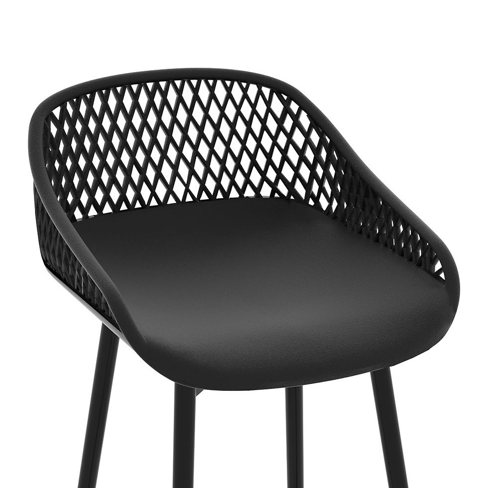 Thumbnail: Gardeon 4x Outdoor Bar Stools Plastic Black – alternate product view 5