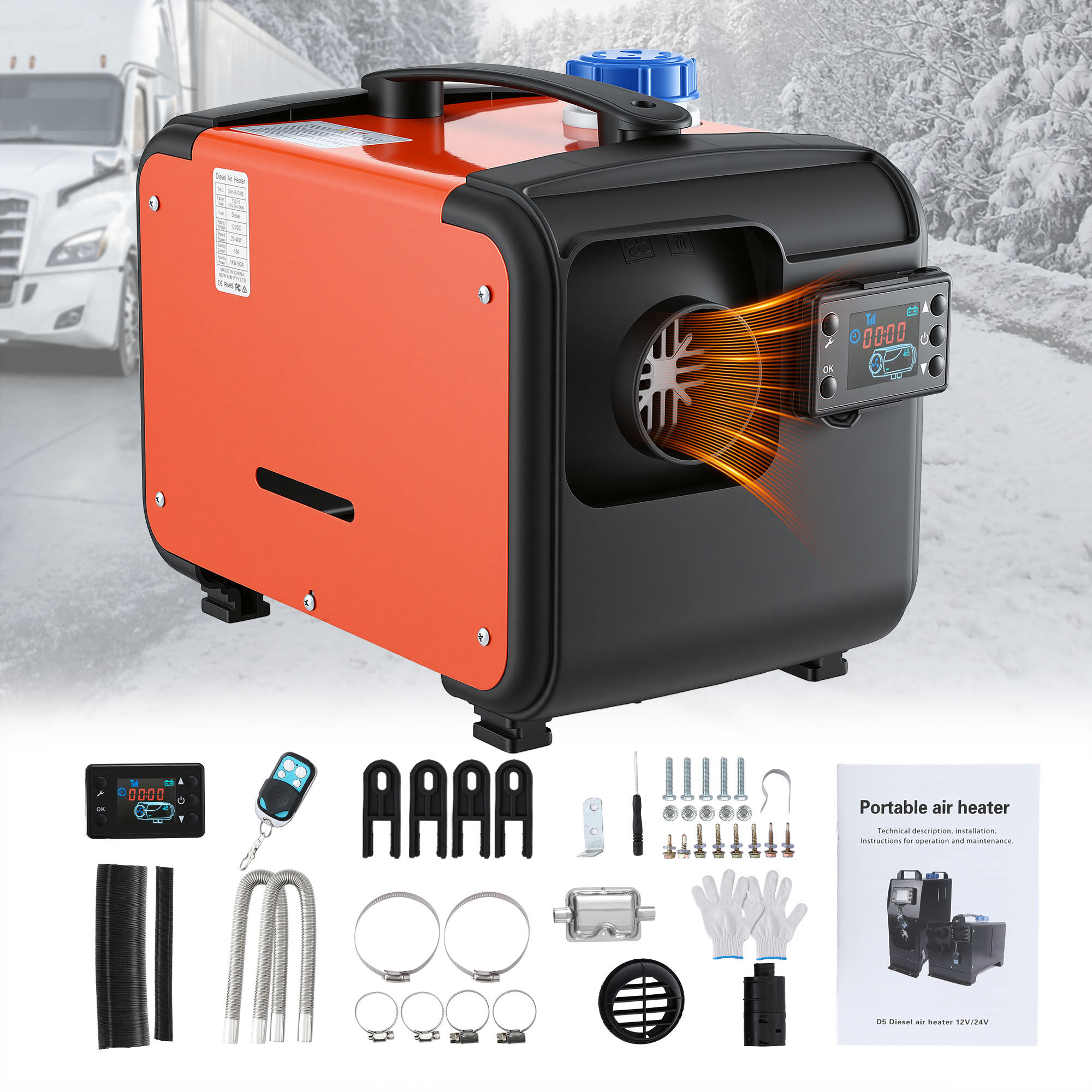 Giantz Diesel Air Heater 12/24V 5KW