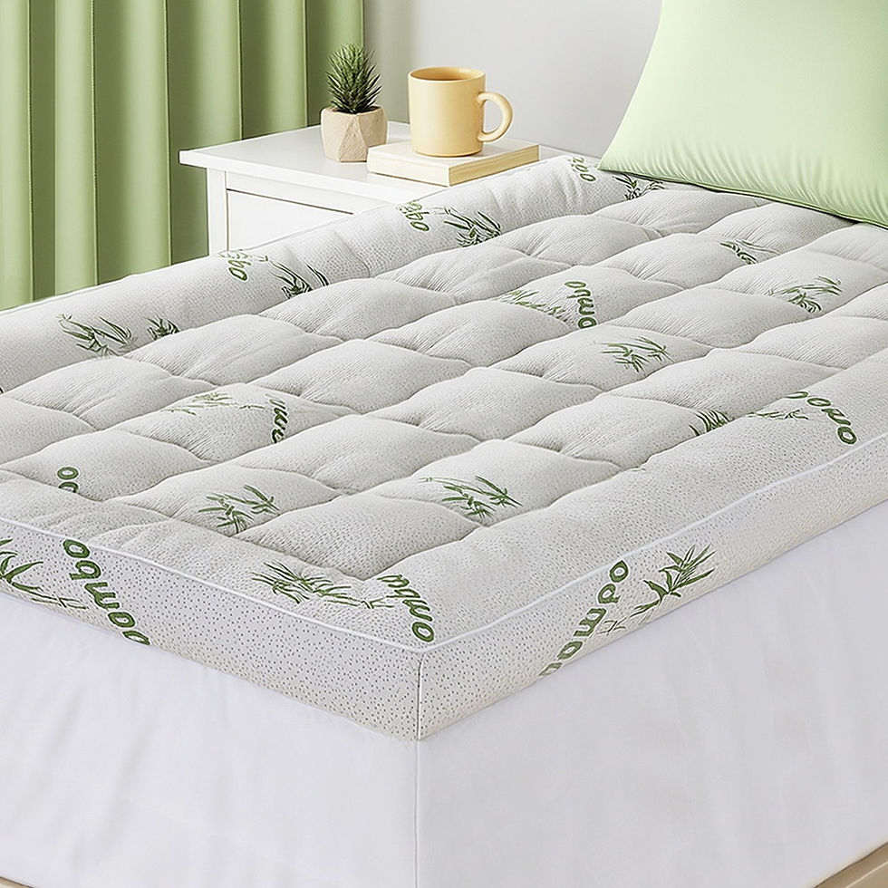 Giselle Bedding 1500GSM Pillowtop Mattress Topper Bamboo Mattress Pad for Back