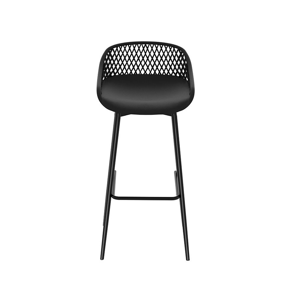 Thumbnail: Gardeon 4x Outdoor Bar Stools Plastic Black – alternate product view 3