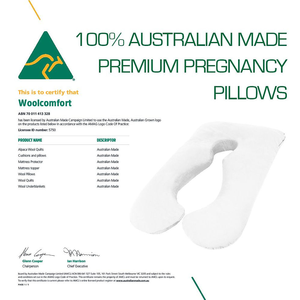 Woolcomfort Aus Made Maternity Pregnancy Nursing Sleeping Body Pillow Pillowcase – alternate product view 2