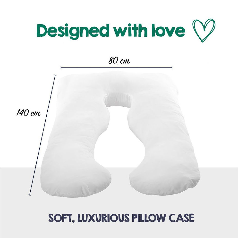 Thumbnail: Woolcomfort Aus Made Maternity Pregnancy Nursing Sleeping Body Pillow Pillowcase – alternate product view 3