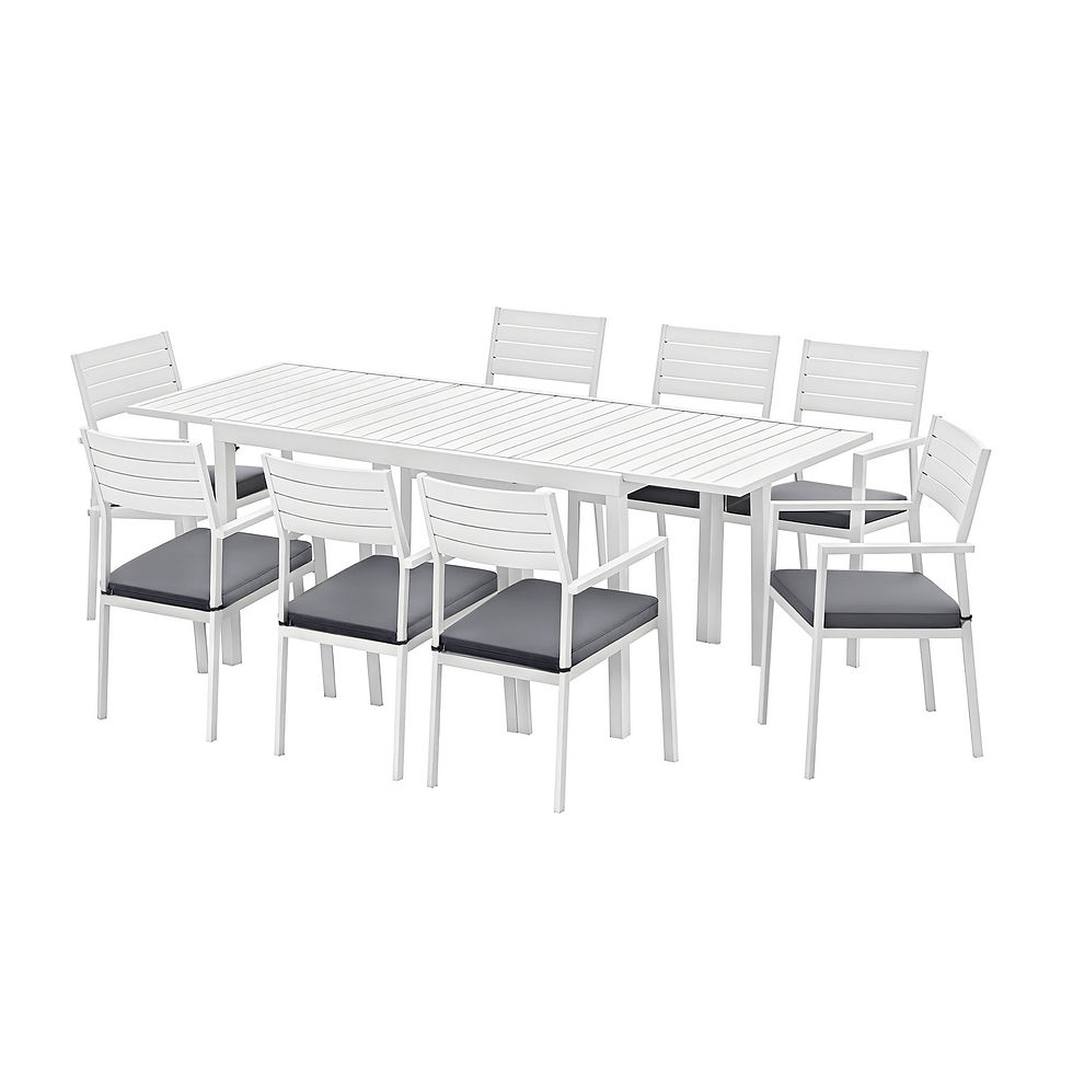 Thumbnail: Gardeon Outdoor Dining Set 9PCS Aluminum Extendable Table Chairs Patio Furniture – alternate product view 8