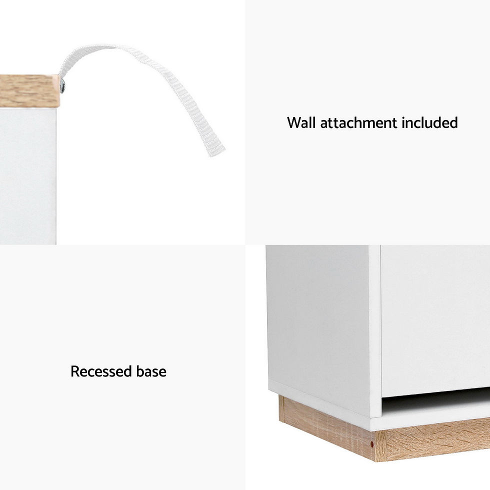 Thumbnail: Artiss Shoe Rack Cabinet 3-Tier 45 Pairs White – alternate product view 8