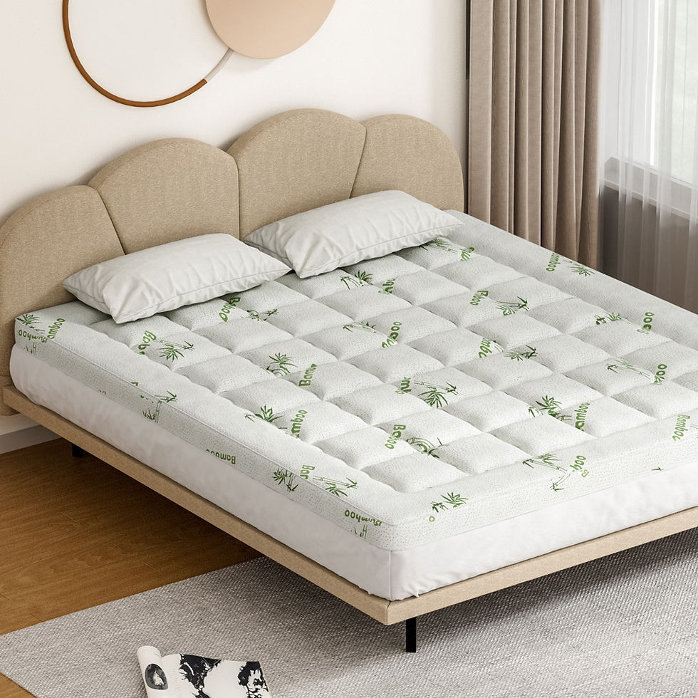 Giselle Bedding Pillowtop Mattress Topper 7.5cm Thick Bamboo Pad for Back Pain
