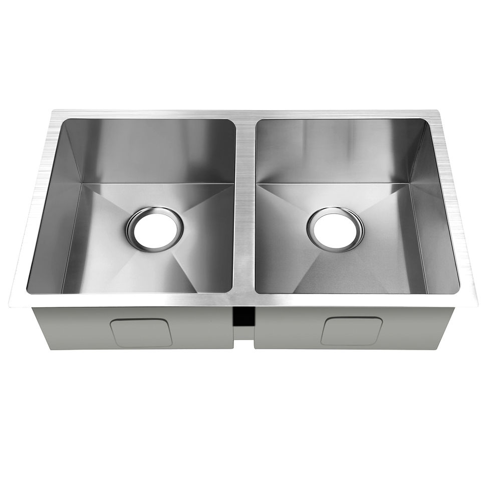 Thumbnail: Cefito Kitchen Sink 77X45CM Stainless Steel Basin Double Bowl Silver – alternate product view 3