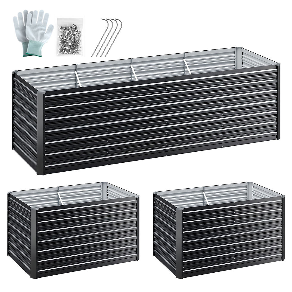 Green Fingers 2-in-1 Raised Garden Bed Kit, 240cm/120cm| 77cm Extra Deep - product image