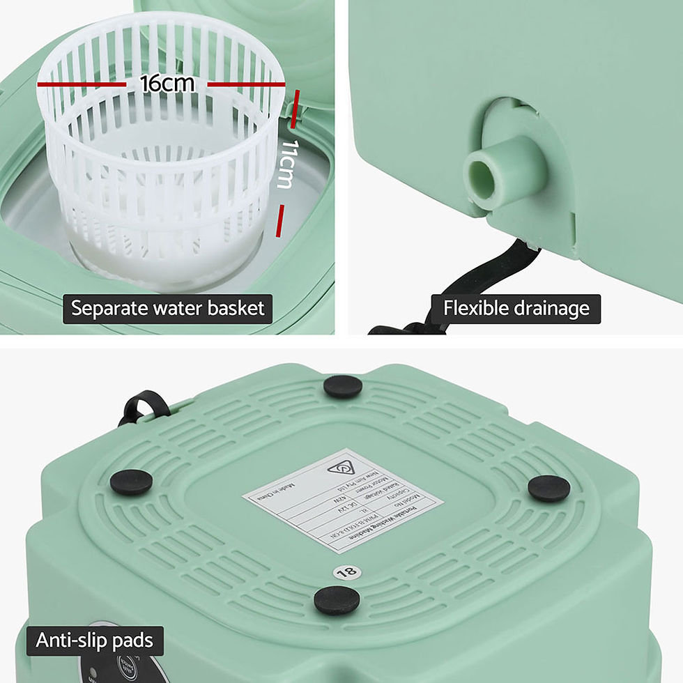 Thumbnail: Devanti Portable Washing Machine 8L Green – alternate product view 6