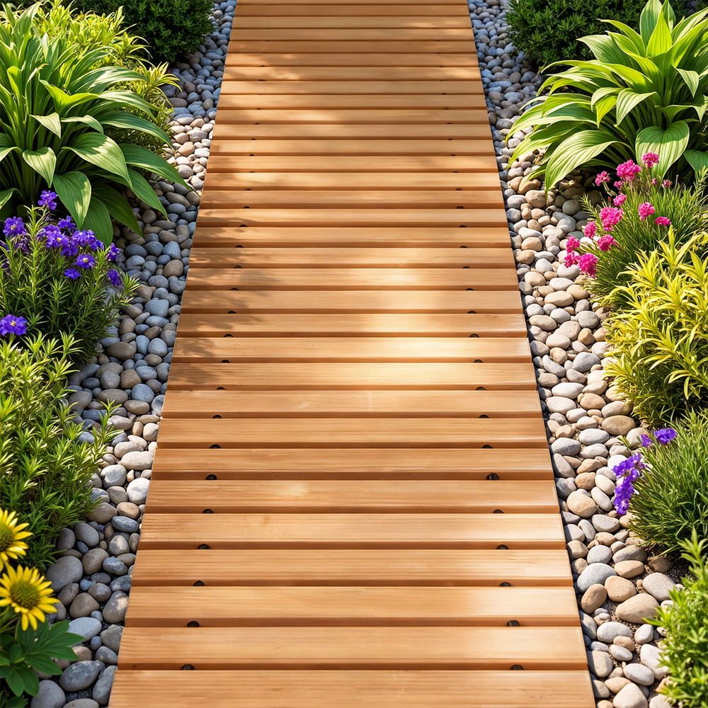 Gardeon 8FT Wooden Garden Pathway Roll-Out Straight Walkway Outdoor Backyard - product image