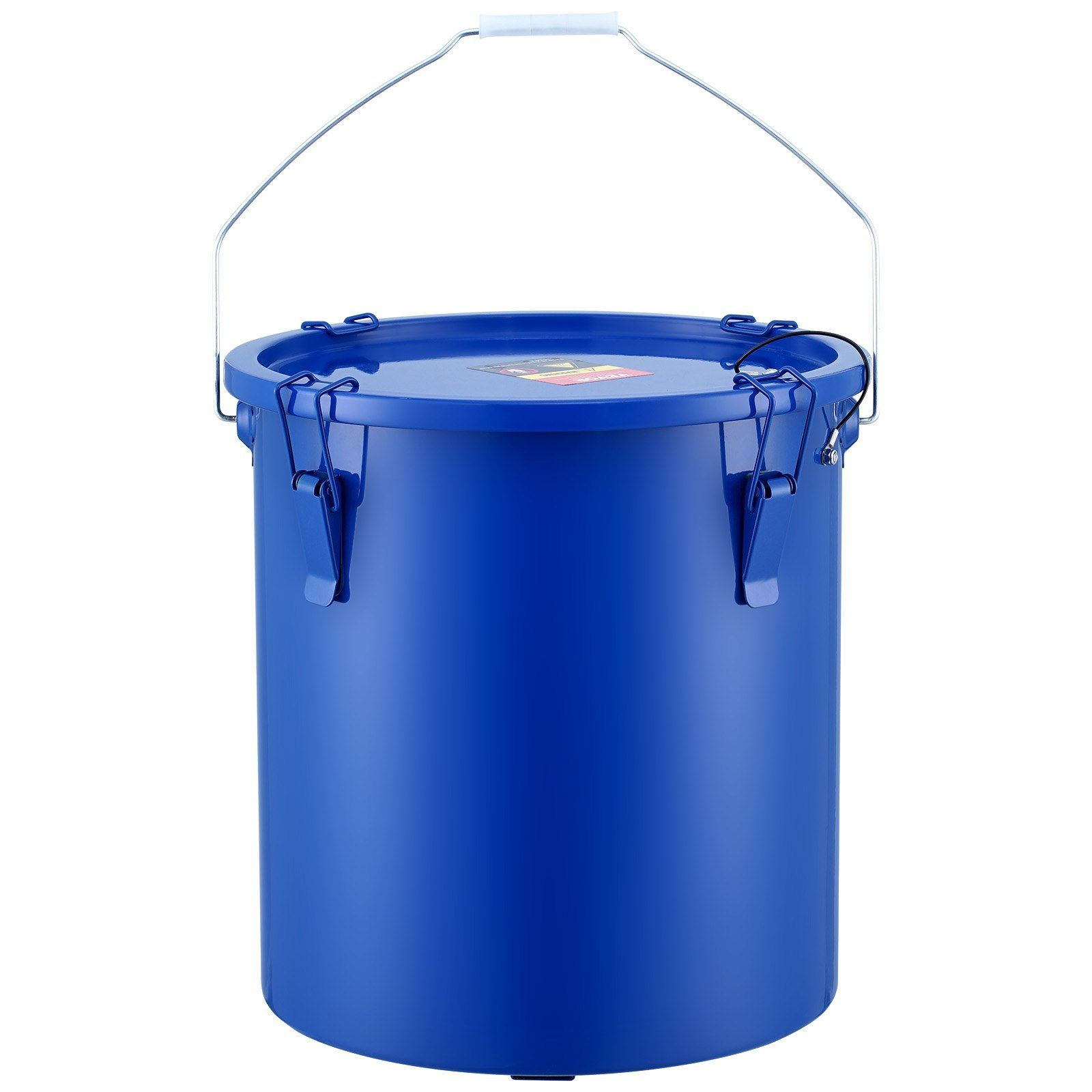 Fryer Grease Bucket, 22.7L Oil Disposal Caddy Carbon Steel Fryer Oil Bucket with