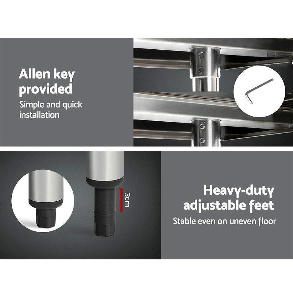 Thumbnail: Cefito 1829x610mm Stainless Steel Kitchen Bench 304 – alternate product view 6