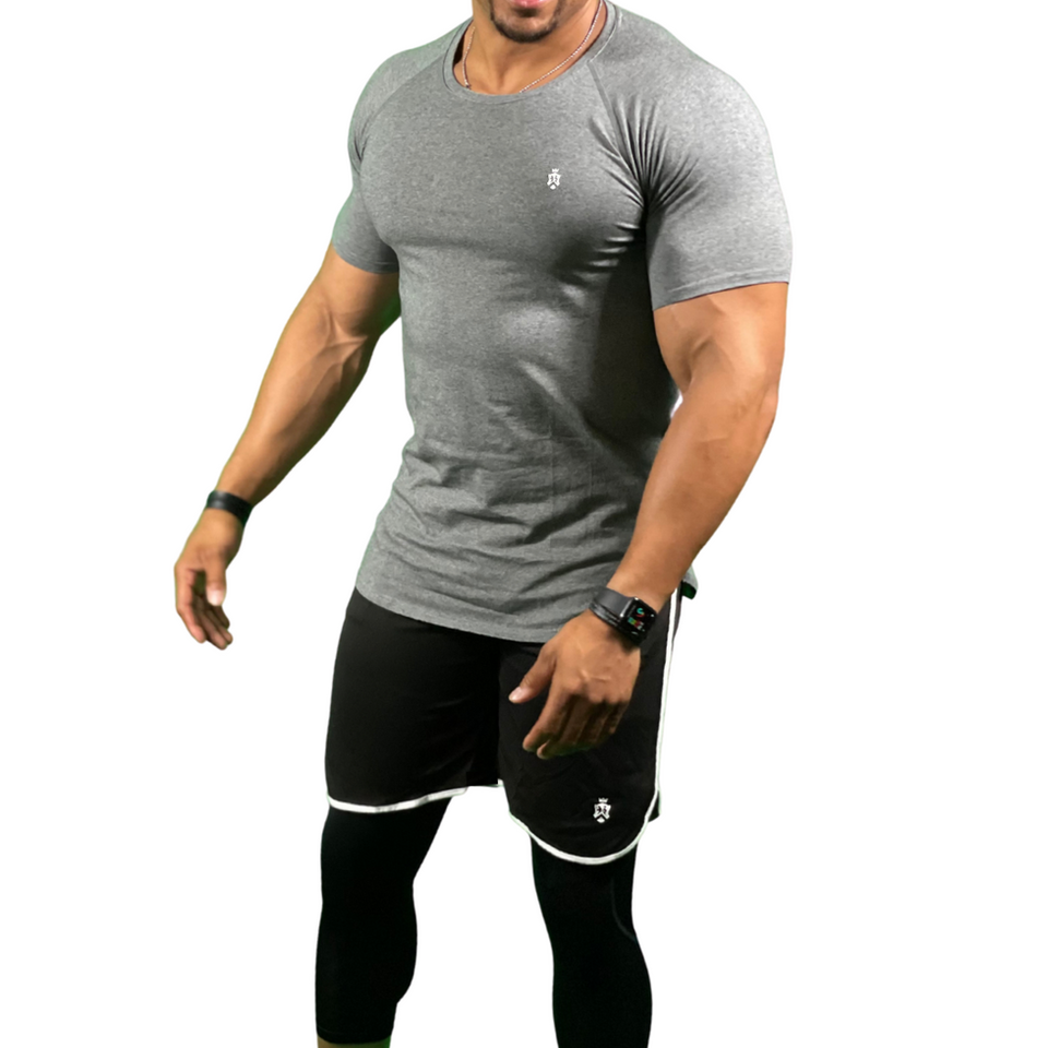 Aesthetics Luxe Fitted Performance Tee - Grey