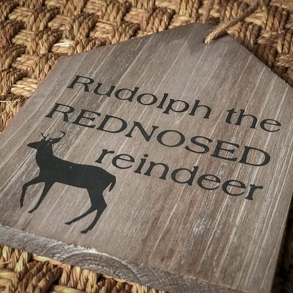 Thumbnail: Wooden Christmas Hanging Tag Sign