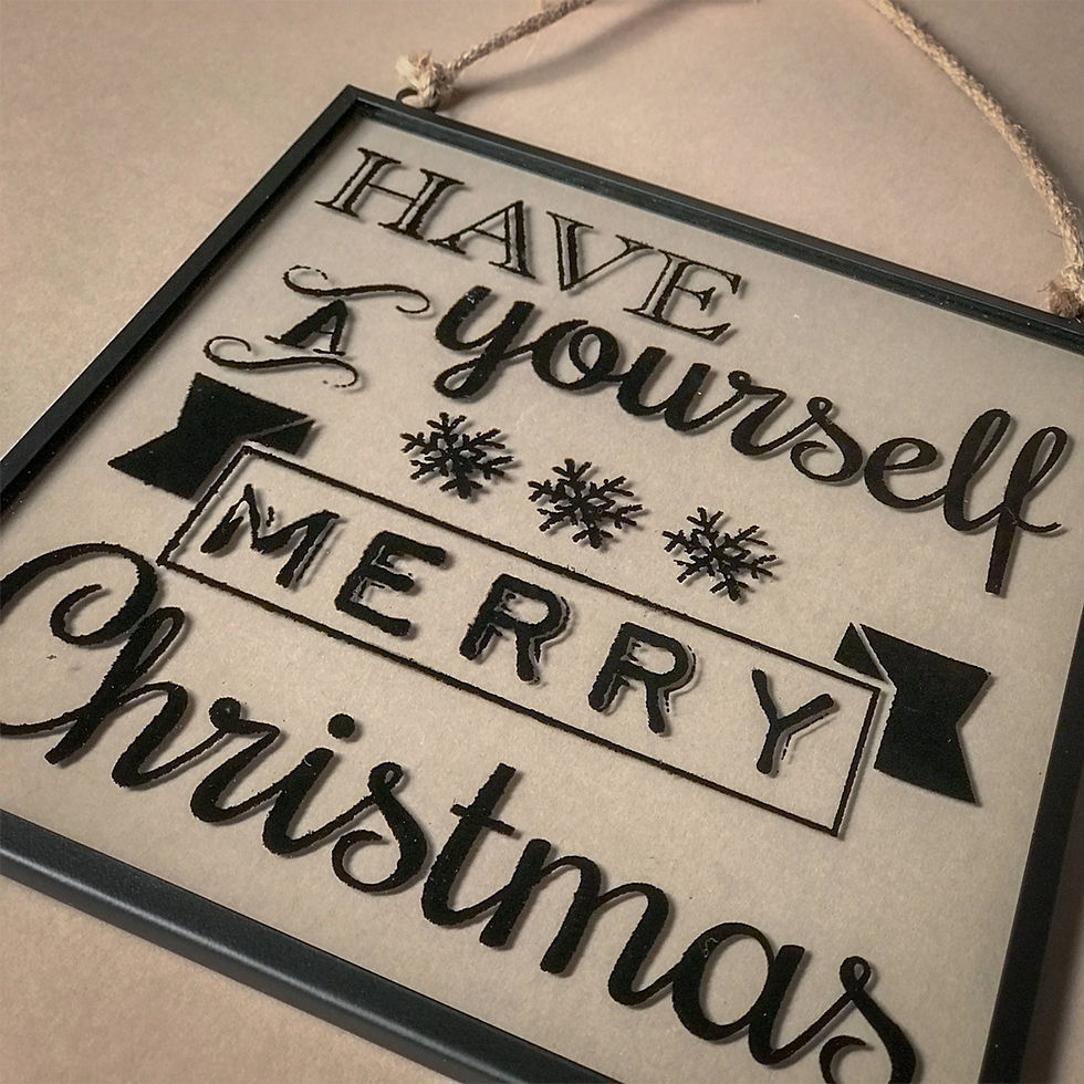 Thumbnail: Hanging Glass Christmas Sign