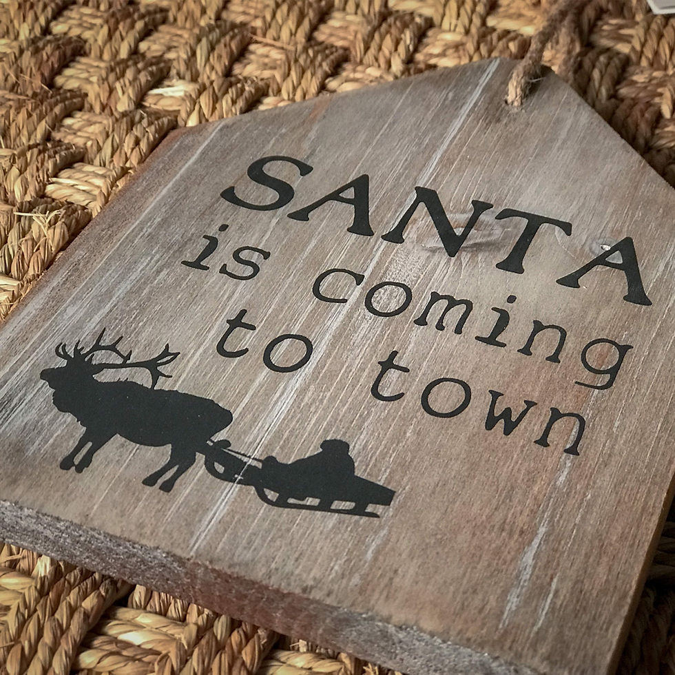 Thumbnail: Wooden Christmas Hanging Tag Sign