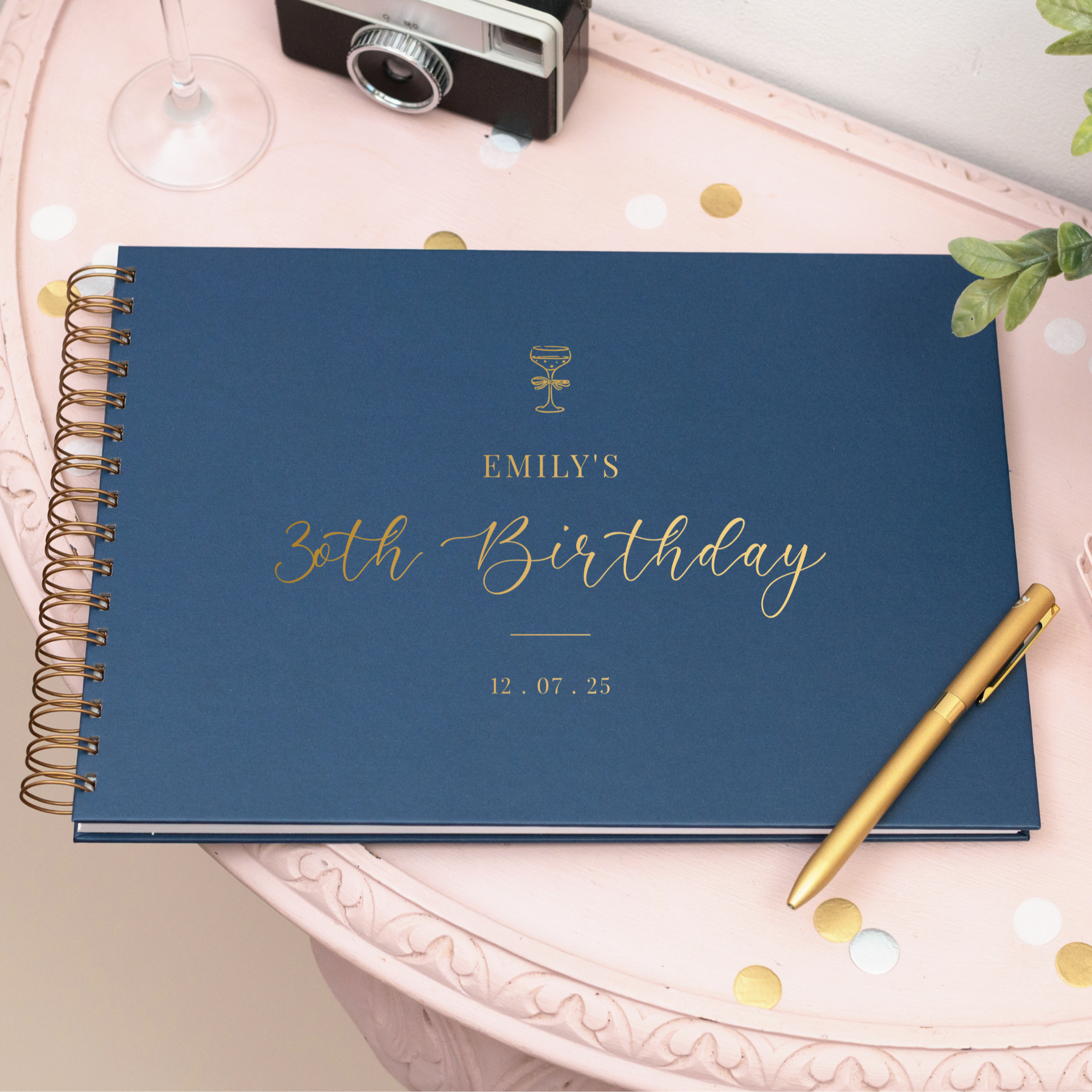 Foil Birthday Memory Book, Cocktail