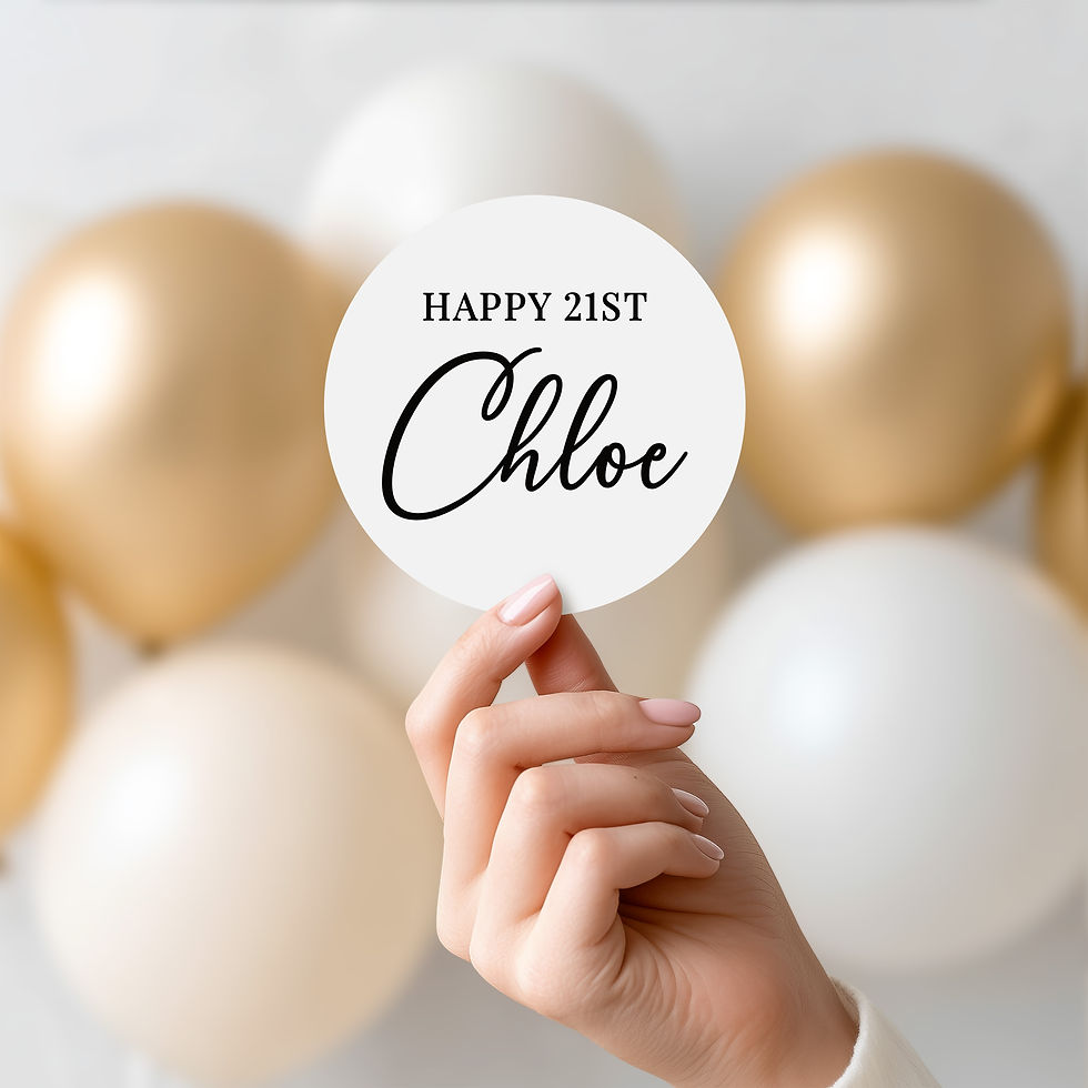 Thumbnail: Gold Foiled Birthday Age Stickers