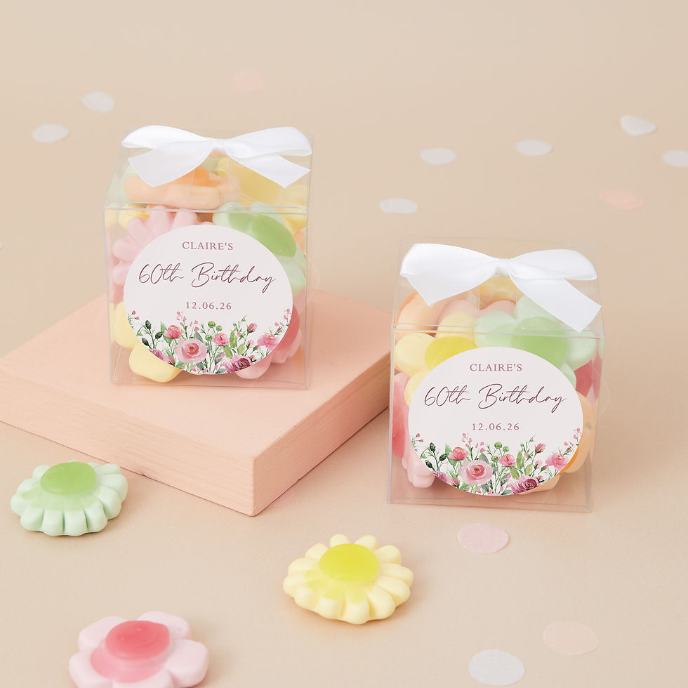Thumbnail: Personalised Floral Birthday Favour Boxes