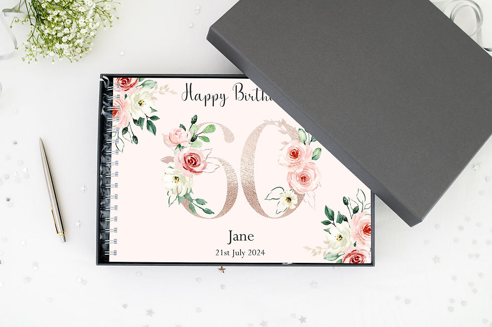 Thumbnail: Floral 60th Birthday Memory Book