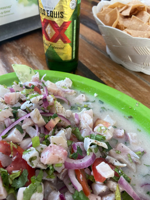 Ceviche au restaurant La Panchas